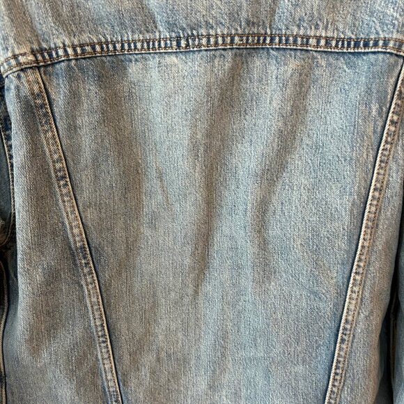 LEVIS Premium Big E Fit Denim Trucker  Jean Jacket Blue Womens XS - Picture 9 of 14